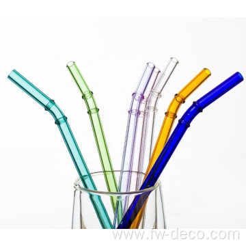 custom hand blown glass drinking straws